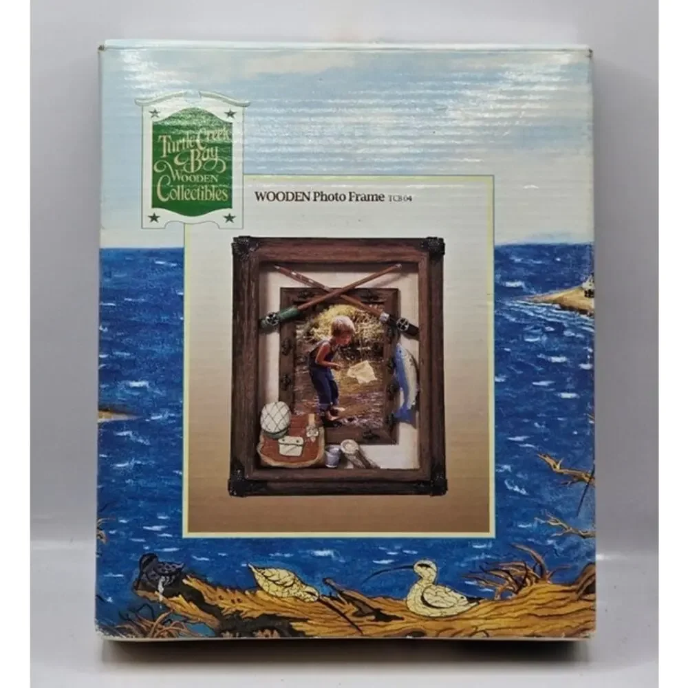 Fishing Gear Collectibles Wooden 3D Detailed Photo Frame The Heritage Mint NEW